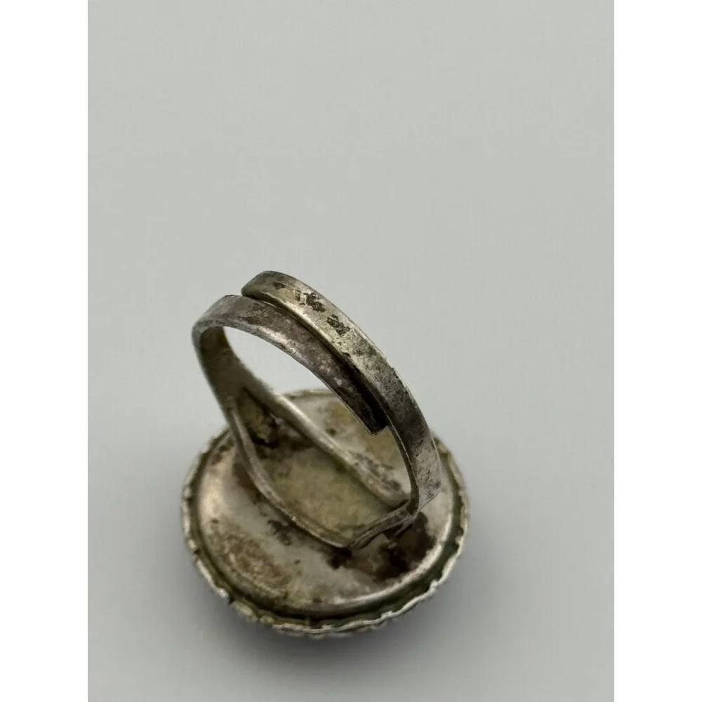 Vintage Silver Tone Butterfly Wing Adjustable Ring AS IS‎